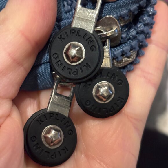 Kipling Stonewashed Blue Wristlet - Picture 4 of 6